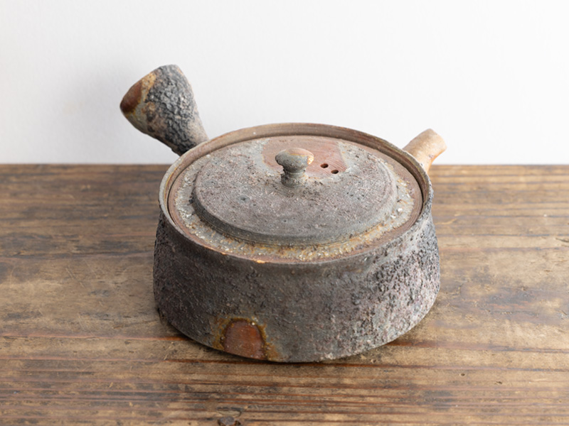 Bizen-yaki kyûsu teapot "yôhen" by Kobashi Masaaki, 100 ml Bizen-yaki kyûsu teapot "yôhen" by Kobashi Masaaki, 100 ml