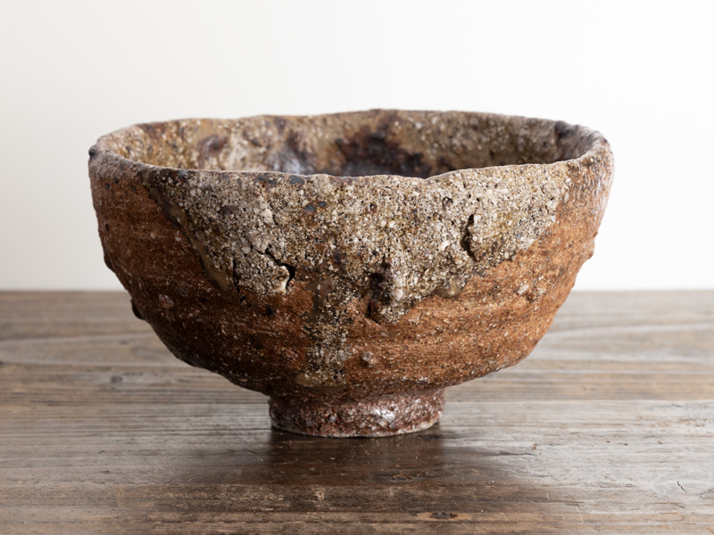 Bizen-yaki matcha bowl by Fujiwara Akira Bizen-yaki matcha bowl by Fujiwara Akira