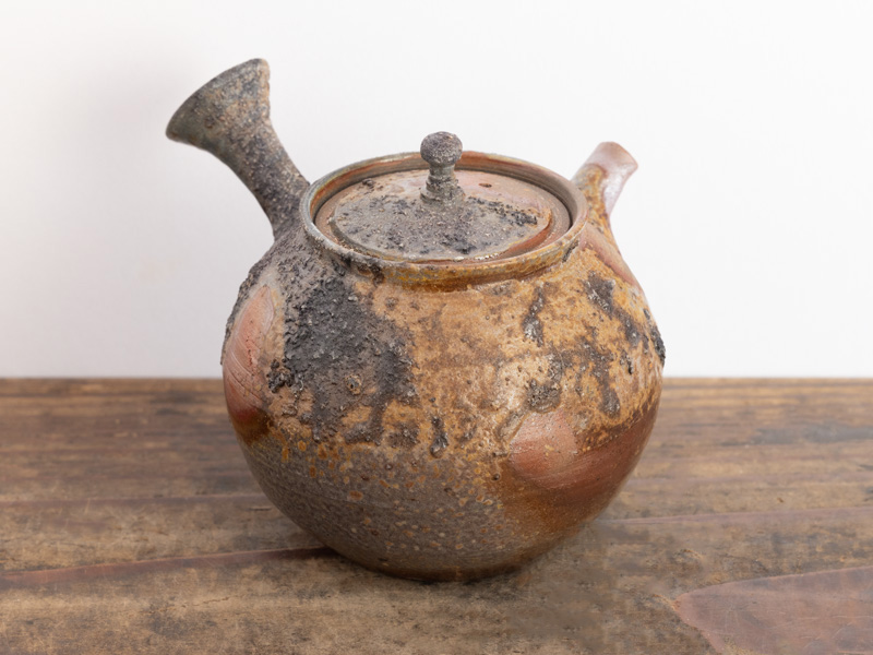 Bizen-yaki kyûsu teapot, "yôhen" by Kobashi Masaaki, 150 ml Bizen-yaki kyûsu teapot, "yôhen" by Kobashi Masaaki, 150 ml