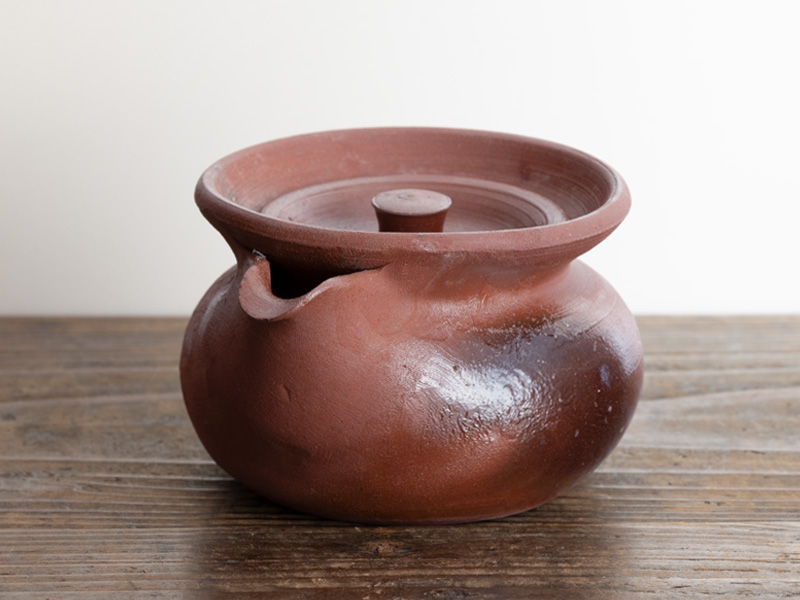 Bizen-yaki hohin teapot by Fujiwara Akira 150 ml Bizen-yaki hohin teapot by Fujiwara Akira 150 ml