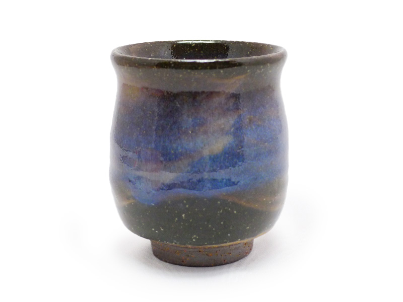 Blue Hagi-yaki cup by Yamane Seigan, 280 ml / 9.5 oz Blue Hagi-yaki cup by Yamane Seigan, 280 ml / 9.5 oz