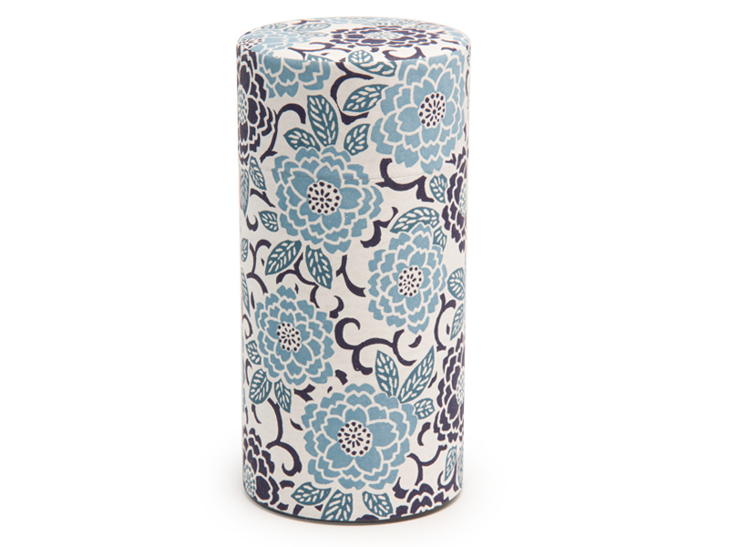Tea caddy, blue sakura-e, 200 g (7 oz) Tea caddy, blue sakura-e, 200 g (7 oz)