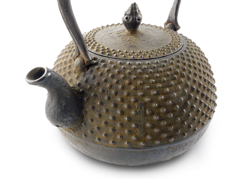 Nanbu tetsubin kettle from Mizusawa, shell, by Kikuchi Shingo Nanbu tetsubin kettle from Mizusawa, shell, by Kikuchi Shingo