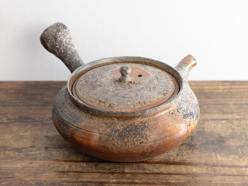 Bizen-yaki kyûsu teapot, "yôhen" by Kobashi Masaaki, 140 ml Bizen-yaki kyûsu teapot, "yôhen" by Kobashi Masaaki, 140 ml