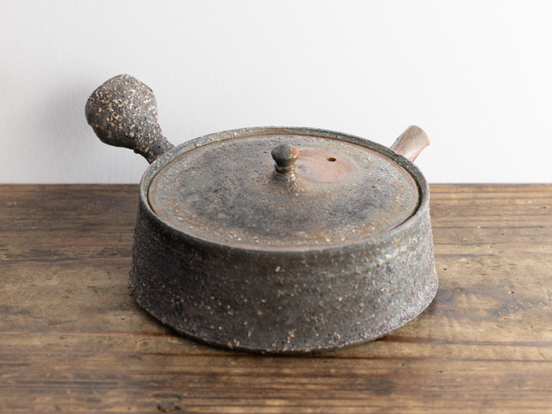 Bizen-yaki kyûsu teapot, "yôhen" by Kobashi Masaaki, 110 ml Bizen-yaki kyûsu teapot, "yôhen" by Kobashi Masaaki, 110 ml